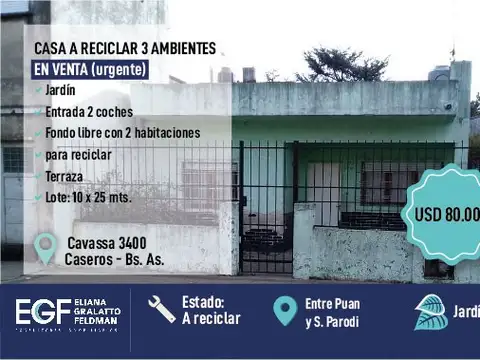 Casa a reciclar 3amb por Cavassa
