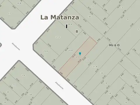 LOTE CENTRICO 8.66 X  42.34  VILLA LUZURIAGA
