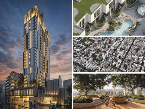 Departamentos de 1, 2 y 3 dormitorios de diseño con amenities y plaza verde