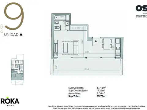 Departamento en Venta de 1 dormitorio