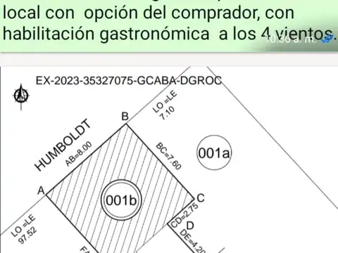 Terreno en Venta 8  mts Frente
