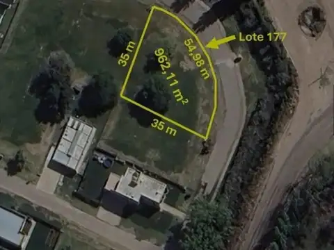Terreno en Venta 54  mts Frente