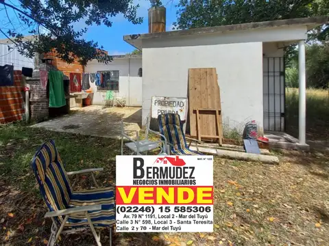 Casa de 3 amb sola en lote a la venta. Lote de 410 m2. Av 79 y 15 bis, mar del tuyu