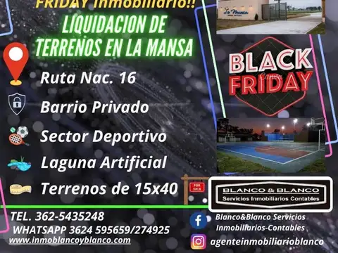  VENDE: "LA MANSA" Barrio Privado.