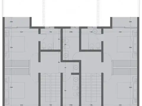 Casa 3 ambientes con 2 baños