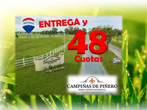VENTA CAMPIÑAS DE PIÑERO - LOTE DE 479 m2 - ÚNICO!