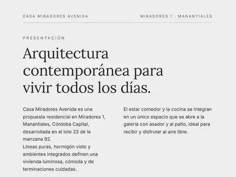 Miradores de manantiales I
