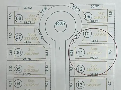 Terreno en Venta de 250,0 m2