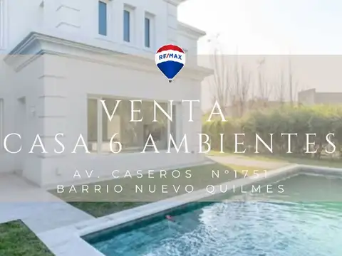 CASA VENTA NUEVO QUILMES 6 AMB. APTO CREDITO