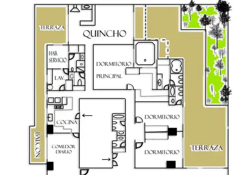 T Garcia 1700, Piso 1