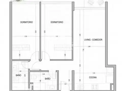 Departamento en Venta de 3 ambientes
