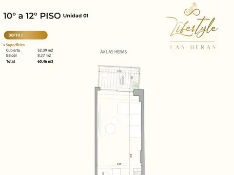Departamento en Venta de 1 dormitorio