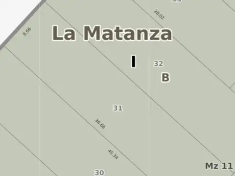 Terreno en Venta 8,66  mts Fondo