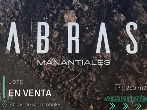 LOTE RESIDENCIAL - ABRAS DE MANANTIALES