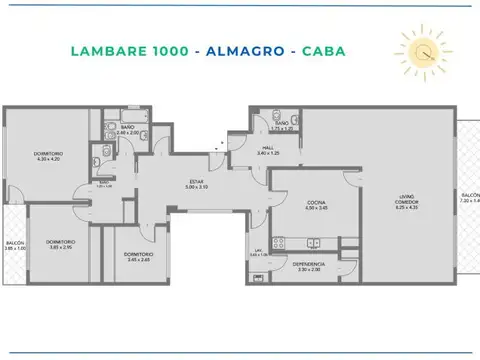 Lambaré 1000 , Piso 7