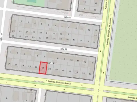 Terreno en Venta 11  mts Frente