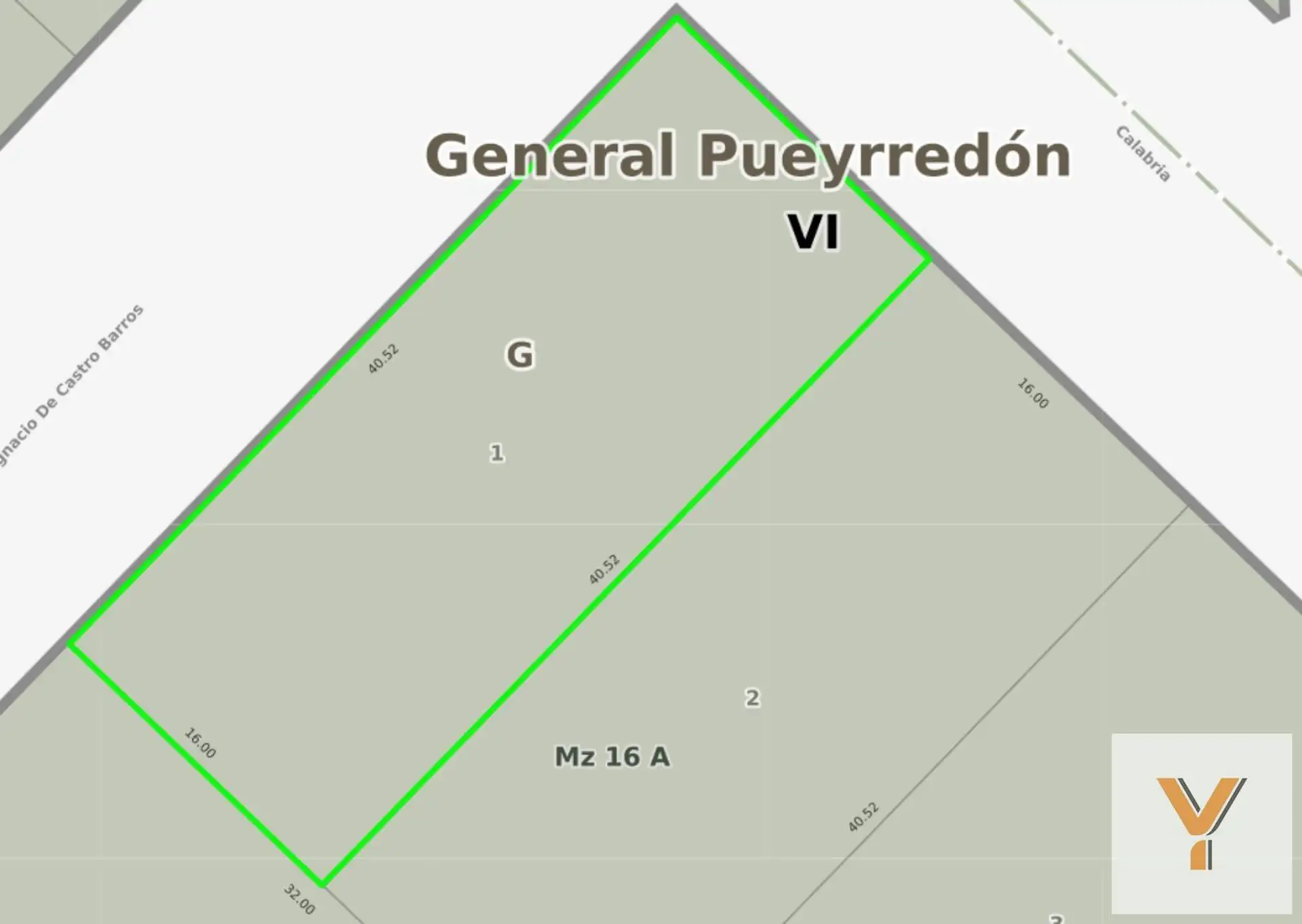 Terreno en venta de 648m² en calle Calabria, con casa a demoler