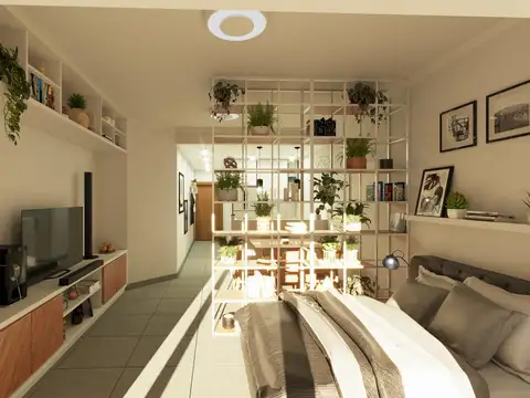 Departamento 2 ambientes con 1 baño
