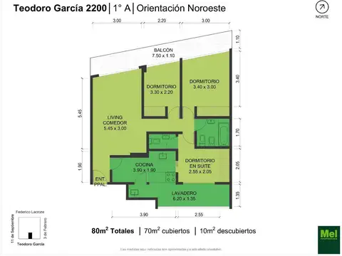 Teodoro Garcia 2200, Piso 1