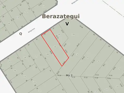 Terreno en Venta 10  mts Frente