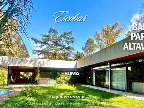 CASA EN VENTA 5 AMB – BARRIO ABIERTO PARQUE ALTA VISTA (SIN EXPENSAS), MAQUINISTA SAVIO, ESCOBA...