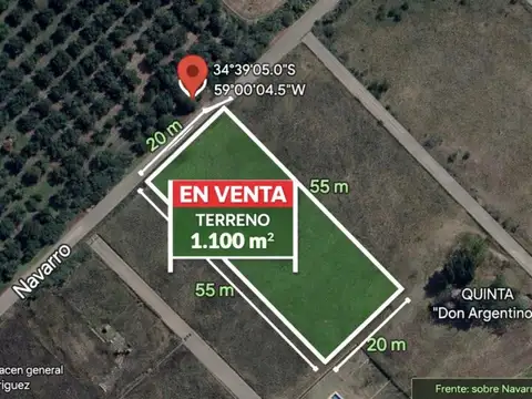 Terreno en Venta en General Rodriguez, Partido de General Rodríguez