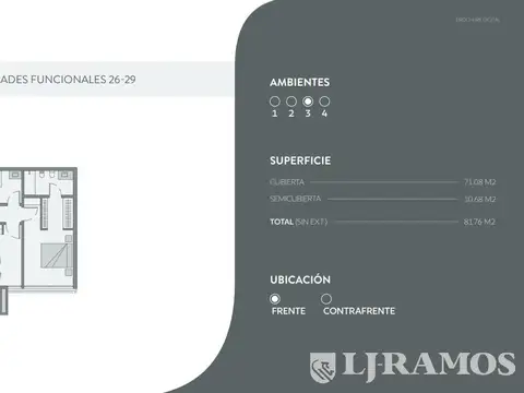 Departamento en Venta de 3 ambientes