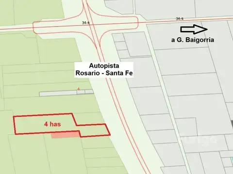 Colectora Autopista Rosario - Santa Fe, a 500 Metros de Accesos a Ibarlucea y G. Baigorria