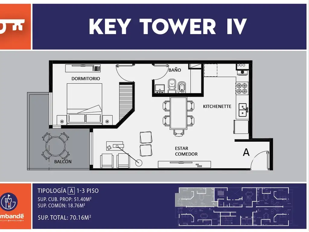 KEY TOWER IV de  1 y 2 Dormitorios