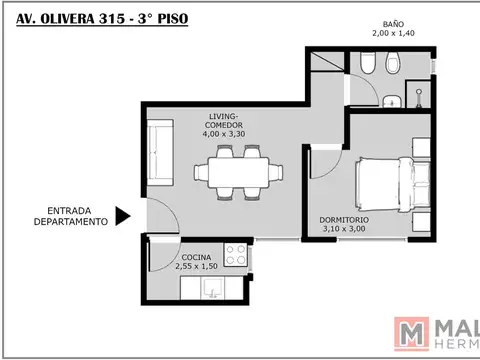 Olivera 315 , Piso 3°