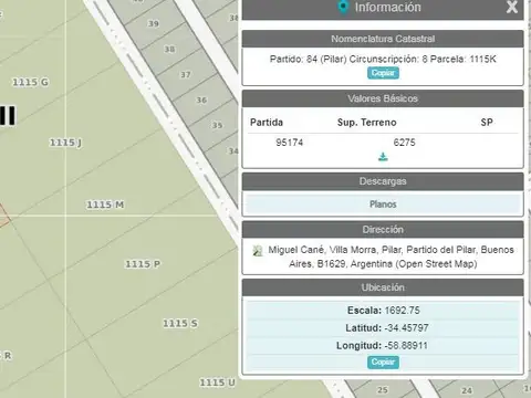 Terreno en Venta en Pilar, USD 250.000