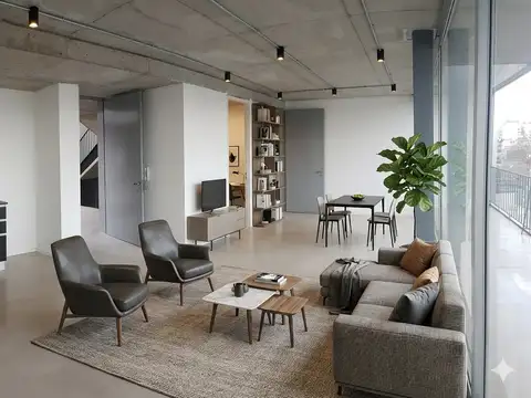 Exclusivo Dúplex : Amplio Ambiente Divisible con Gran Terraza Privada y Cochera