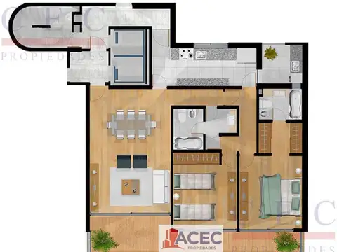 Departamento en Venta de 3 ambientes