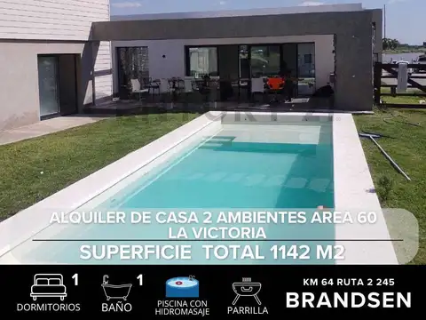 ALQUILER DE CASA 2 AMBIENTES BARRIO AREA 60 LA VICTORIA