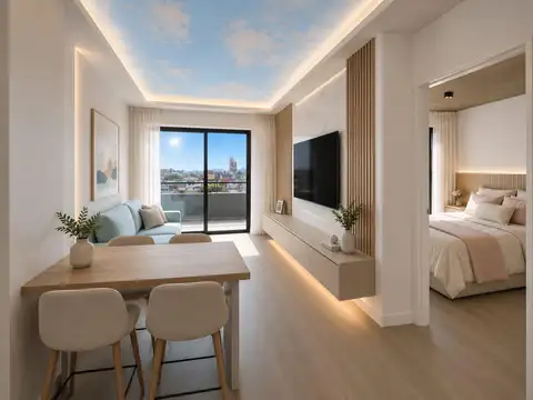 DEPARTAMENTO 2 AMB AL FRENTE CON BALCON ATERRAZADO CON AMENITIES A ESTRENAR - VISTAS ABIERTAS