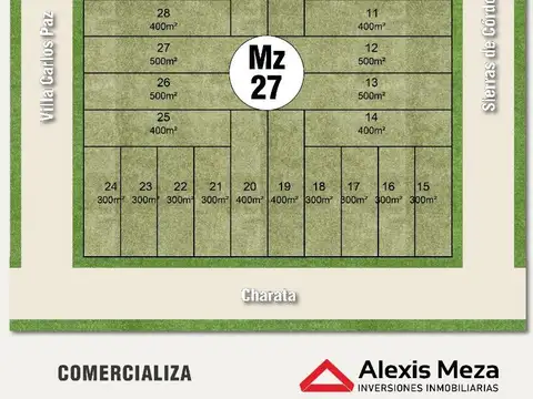 Terreno en Venta 30  mts Fondo