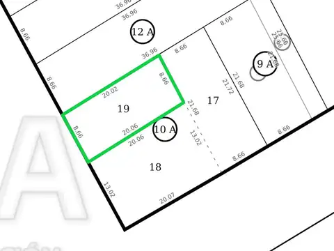 Terreno en Venta 8  mts Frente