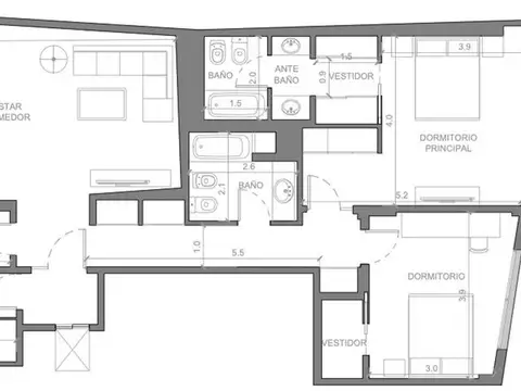 Departamento en Alquiler de 2 dormitorios