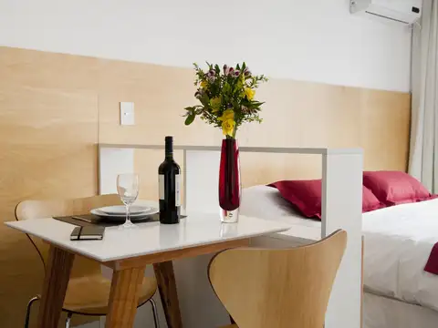 Monoambiente amoblado en alquiler – Dorrego 2100 – Amenities premium – Apto temporal o anual