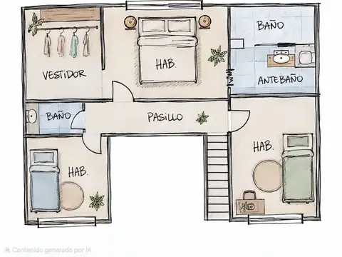 Casa 6 ambientes con 2 baños