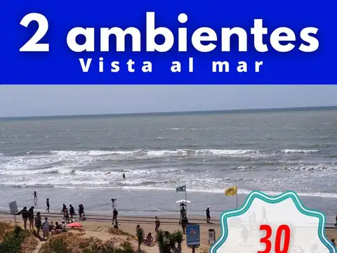 NUEVO PRECIO: 2 ambientes, balcón y vista al mar