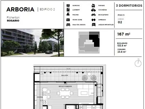 Departamento en Venta de 6 ambientes