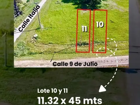 VENTA DE LOTE N° 10 EN NUEVO TORINO
