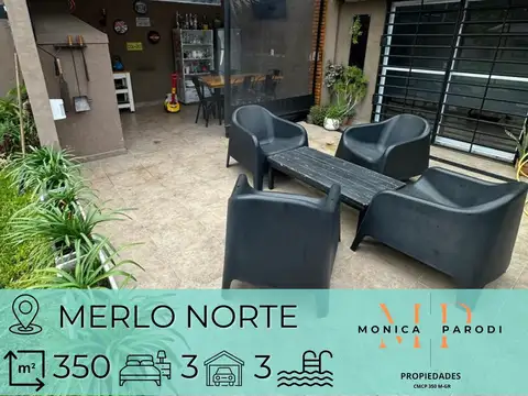 CASA EN VENTA DE 4 AMBIENTES, MERLO NORTE