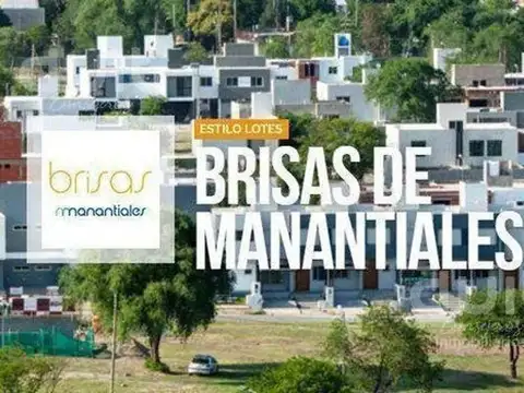 LOTE APTO DUPLEX 312 m2 CON SERVICIOS BRISAS DE MANANTIALES