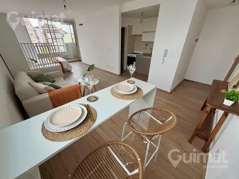 43 m2 - 1 Amb con Parrilla - Exc. Vista abierta - Cocina completa
