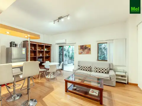 Monoambiente  moderno con patio amoblado y equipado