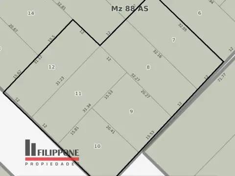 Terreno en Venta 31  mts Fondo