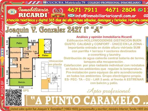 A PUNTO CARAMELO 3 amb a estrenar balcón y patio