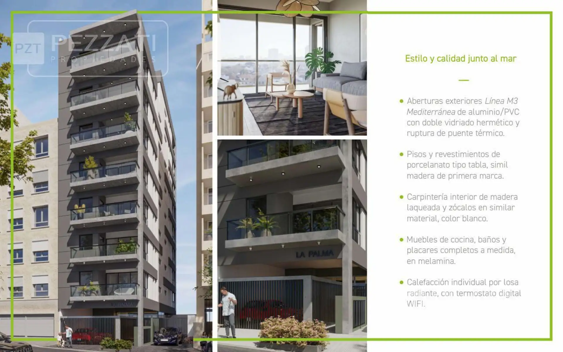 Depto 3 amb, 112m² en Playa Grande — Edificio La Palma V